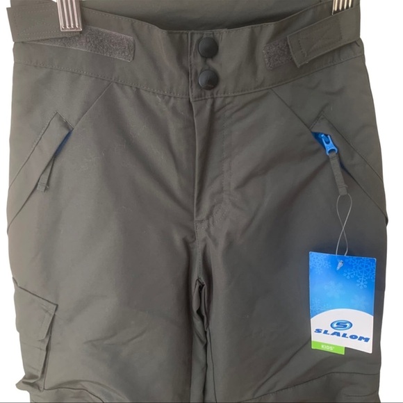 SLALOM Kids XS Winter Snow Pants Insulated Water Resistant Gray Ski Snowboard - Picture 2 of 12